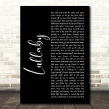 Lemar Lullaby Black Script Song Lyric Print