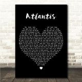 Seafret Atlantis Black Heart Song Lyric Wall Art Canvas Framed Print
