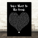 Shalamar Take That To The Bank Black Heart Song Lyric Wall Art Canvas Framed Print