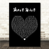 Skillibeng Short Skirt Black Heart Song Lyric Wall Art Canvas Framed Print