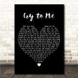 Solomon Burke Cry to Me Black Heart Song Lyric Wall Art Canvas Framed Print