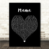 Spice Girls Mama Black Heart Song Lyric Wall Art Canvas Framed Print