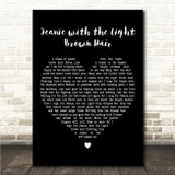 Stephen Foster Jeanie with the Light Brown Hair Black Heart Song Lyric Wall Art Canvas Framed Print
