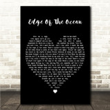 Stick Figure Edge Of The Ocean Black Heart Song Lyric Wall Art Canvas Framed Print