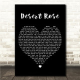 Sting Desert Rose Black Heart Song Lyric Wall Art Canvas Framed Print