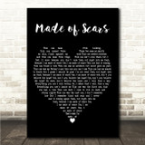 Stone Sour Made of Scars Black Heart Song Lyric Wall Art Canvas Framed Print