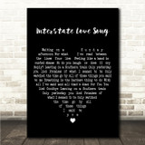 Stone Temple Pilots Interstate Love Song Black Heart Song Lyric Wall Art Canvas Framed Print