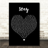 Sugarland Stay Black Heart Song Lyric Wall Art Canvas Framed Print
