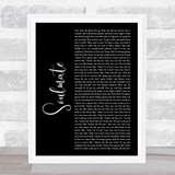 Lizzo Soulmate Black Script Song Lyric Print
