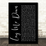 Sam Smith Lay Me Down Black Script Song Lyric Wall Art Canvas Framed Print