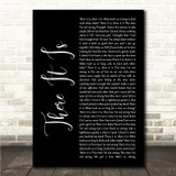 Shalamar There It Is Black Script Song Lyric Wall Art Canvas Framed Print