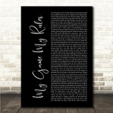 Slamboree My game my rules Black Script Song Lyric Wall Art Canvas Framed Print