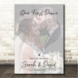 Shekhinah Suited Full Page Portrait Photo First Dance Wedding Song Lyric Wall Art Canvas Framed Print