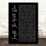 Avenged Sevenfold Tonight The World Dies Black Script Song Lyric Print