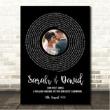 The Greatest Showman A Million Dreams Black Vinyl Record Wedding First Dance Photo Song Lyric Wall Art Canvas Framed Print