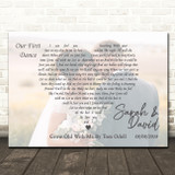 Tom Odell Grow Old With Me Full Page Landscape Photo First Dance Wedding Song Lyric Wall Art Canvas Framed Print