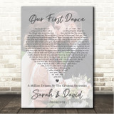 The Greatest Showman A Million Dreams Full Page Portrait Photo First Dance Wedding Song Lyric Wall Art Canvas Framed Print