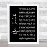 Natanael Cano Amor Tumbado Black Script Song Lyric Print