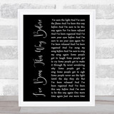 Neil Diamond I've Been This Way Before Black Script Song Lyric Print