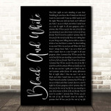 Niall Horan Black And White Black Script Song Lyric Print