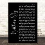 Nick Drake Northern Sky Black Script Song Lyric Print