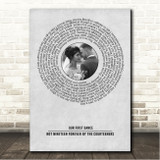 The Courteeners Not Nineteen Forever Grey Vinyl Record Wedding First Dance Photo Song Lyric Wall Art Canvas Framed Print