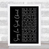 Paul Robeson Swing Low Sweet Chariot Black Script Song Lyric Print