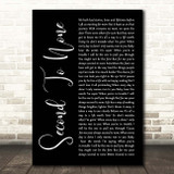 Paul Stanley Second To None Black Script Song Lyric Print