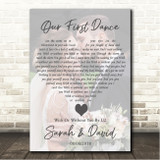 U2 With Or Without You Full Page Portrait Photo First Dance Wedding Song Lyric Wall Art Canvas Framed Print