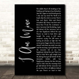 Pearl Jam I Am Mine Black Script Song Lyric Print
