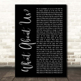 Pink What About Us Black Script Song Lyric Print