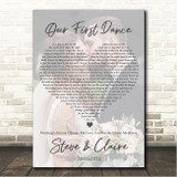 Westlife Nothings Gonna Change My Love For You Full Page Portrait Photo First Dance Wedding Song Lyric Wall Art Canvas Framed Print