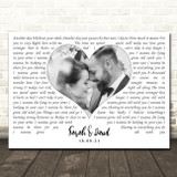 Westlife I Wanna Grow Old With You Landscape White Heart Any Text Wedding Photo Song Lyric Wall Art Canvas Framed Print