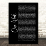 Barenaked Ladies One Week Black Script Song Lyric Print