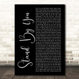 Rachel Platten Stand By You Black Script Song Lyric Print