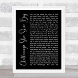 Red Foley Chattanoogie Shoe Shine Boy Black Script Song Lyric Print