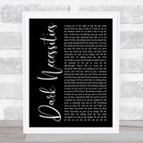 Red Hot Chili Peppers Dark Necessities Black Script Song Lyric Print