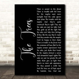 Rush The Trees Black Script Song Lyric Print