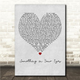 Steps Something in Your Eyes Grey Heart Song Lyric Wall Art Canvas Framed Print