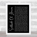 Ryan Bingham Southside Of Heaven Black Script Song Lyric Print