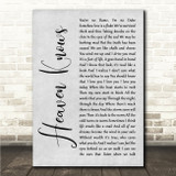 Squeeze Heaven Knows Grey Rustic Script Song Lyric Wall Art Canvas Framed Print