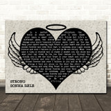 Sonna Rele Strong Heart Angel Wings Halo Memorial Song Lyric Wall Art Canvas Framed Print