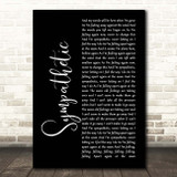 Seether Sympathetic Black Script Song Lyric Print