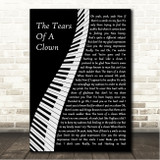 Smokey Robinson & The Miracles The Tears Of A Clown Piano Song Lyric Wall Art Canvas Framed Print