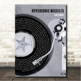 Sam Fender Hypersonic Missiles Rustic Grey Blue Vinyl Record Song Lyric Wall Art Canvas Framed Print