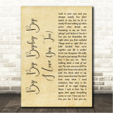 Sean Marshall Bop Bop Bopbop Bop (I Love You Too) Rustic Script Song Lyric Wall Art Canvas Framed Print