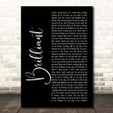 Shinedown Brilliant Black Script Song Lyric Print
