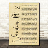 Slipknot Vermilion, Pt. 2 Rustic Script Song Lyric Wall Art Canvas Framed Print