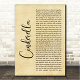Steven Curtis Chapman Cinderella Rustic Script Song Lyric Wall Art Canvas Framed Print