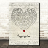 Sarah McLachlan Possession Script Heart Song Lyric Wall Art Canvas Framed Print
